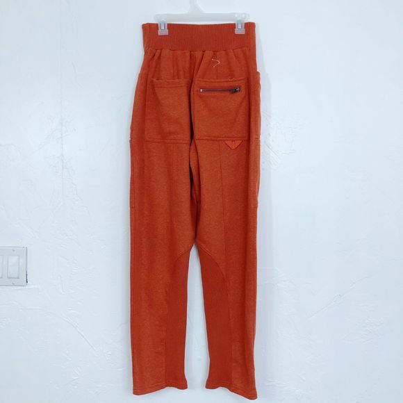 Free People Break Away High Rise Sweatpants Orange - Picture 7 of 10